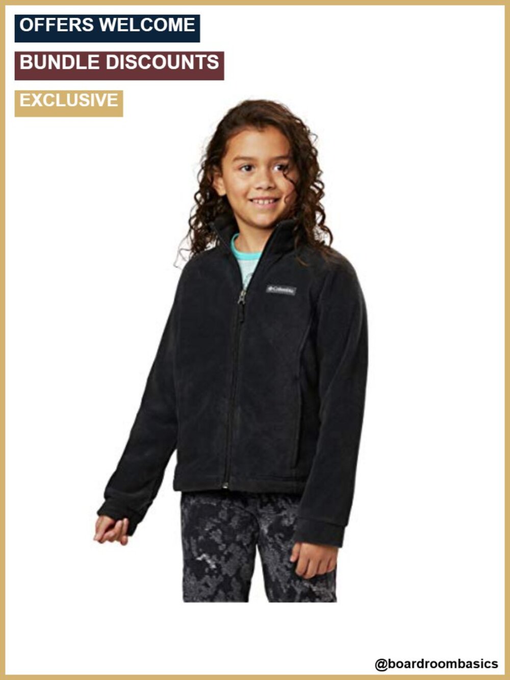 Kids Benton Springs Fleece Jacket Long Sleeve Zip Pockets